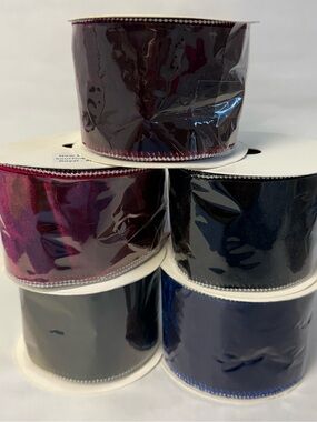 JAS Decorative Velvet Wired Ribbon - Assortment NWT
